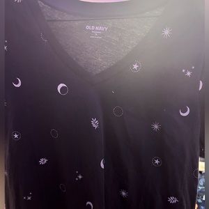 Old navy shirt black with moons
